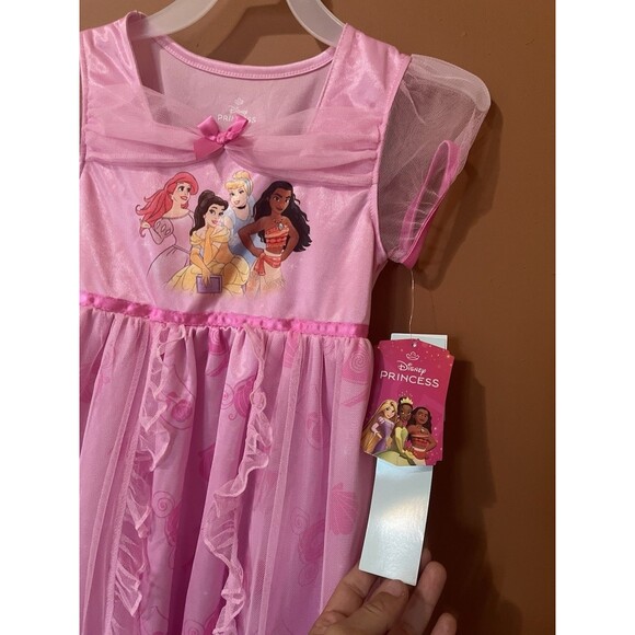 Sleeping Beauty Princess Toddler Girl's Fancy Pink Tulle Nightgown pijama playdr - Picture 7 of 12